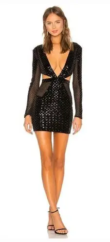 Michael Costello  x REVOLVE Elise Mini Dress in Black