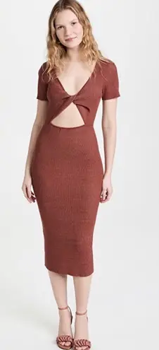 Naadam Reversible Cashmere Blend Ribbed Twist Dress Size XS NWT $325.00