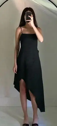 SIR The Label Rosa Linen Asymmetric Midi Dress in Forest Size 1 Retail $190