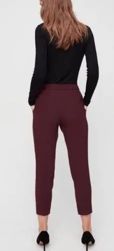 Babaton Aritzia Maroon Cropped Trouser Pants