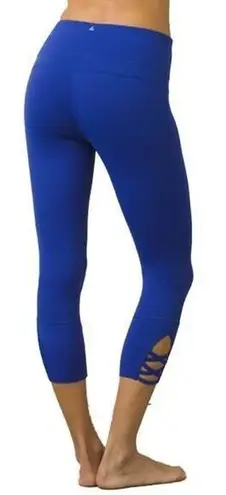 prAna Blue Deco Crop Leggings