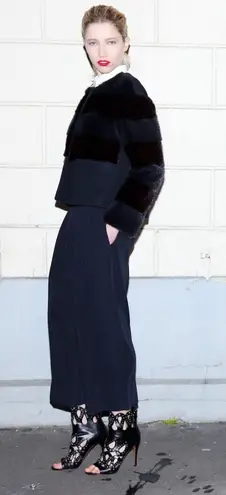 Alaia Azzedine women’s studded laser-cut cutout caged leather open-toe bootie 40