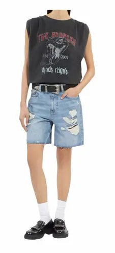 The Kooples Snake Graphic Tank Top Black Gothic Rock Style Size 0 NWT