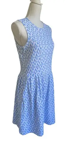 NWT Jude Connally Rachel Smooth Strech Sleeveless Tunic Dress M blue/ white Blue Size M