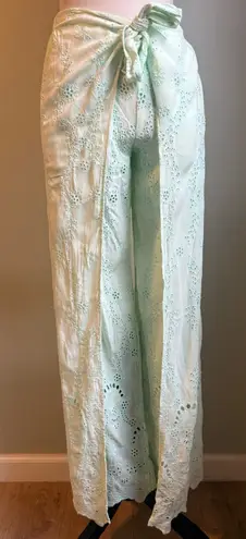 Young fabulous & broke Mint Green Eyelet Pants Tie Beach Cover Up Xs boho fairy
