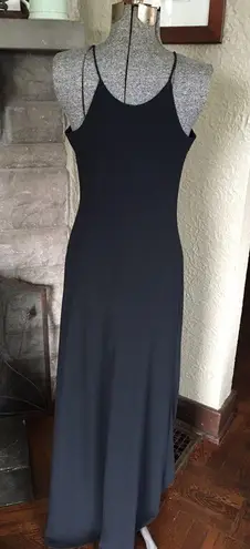 Vintage 90s Beaded Black Floor Length Formal Dress Size 6