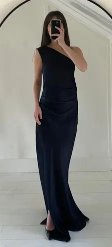 Bec & Bridge The Dreamer Asymmetric One Shoulder Maxi Dress in Ink