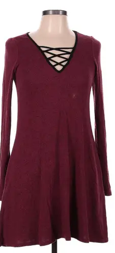 Iz Byer Maroon Sweater Dress