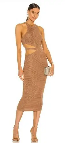 Michael Costello  x REVOLVE Athena Midi Dress in Mushroom