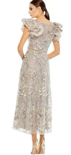 Mac Duggal NWT Embellished Ruffled Cap Sleeve A Line Women’s Dress Sz 14 #68262