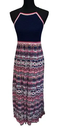 THML Crochet Top Maxi Dress Size Medium Sleeveless Summer Resort Wear Festival