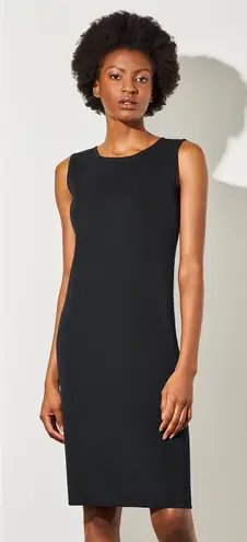 Ming Wang Plus Size 2X Crew Neck Knit Acrylic Tank Dress Black Minimalist