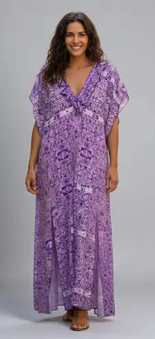 Feather Find Purple Sequin Paisley Kaftan Maxi Dress NWOT Size undefined