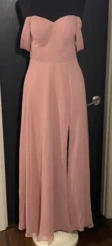 Azazie 💜 Aaron Dusty Pink Bridesmaid Dress with Sweetheart Neckline