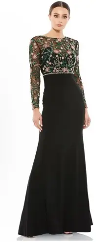 Mac Duggal 67870 Womens BEADED ILLUSION HIGH NECK TRUMPET GOWN