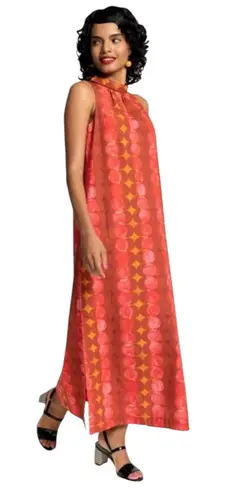 Frances Valentine Carlyle Mockneck Sleeveless Maxi Dress Vintage Style Pink Size M