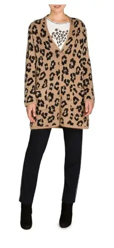 ✨ Leopard Pockets Longline Cardigan✨ Black Size M
