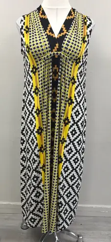 Olian Maternity Geometric Patterned Maxi Dress