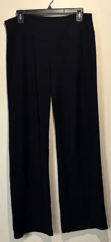 Soma - Black Wide Leg Stretchy Soft Lounge Pants Minimalist Comfort- Size M