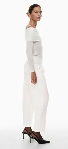 Aritzia  Wilfred Carrot Pant High Rise Crepe Light Birch Off White Plus Size 16