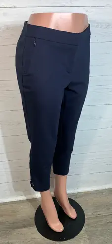 Rafaella Curvy pants capris size 6 blue 23.5" inseam 2 zip pockets