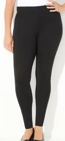 Catherine Malandrino NWT Womens PullOn Stretch High Rise Leggings Black XL ponte