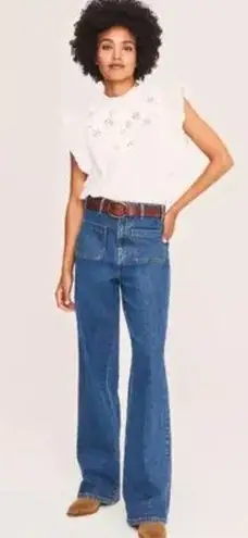 Ba&sh 💕💕 Wide Leg Flare Jeans ~ Blue 25