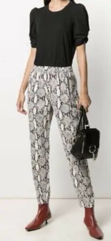 ALC Frank NEW A.L.C Women's Size 4 Elijah Python Snake Print Relaxed Fit Pull On Pants