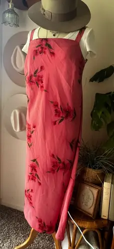 Vintage Expressions 90s y2k floral maxi jumper dress Women’s SIZE XL Pink