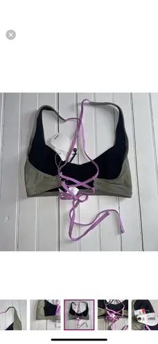 prAna Tulum Bikini Top Black Color Block Size M