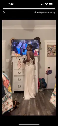 White Embroidered Long Prom Dress