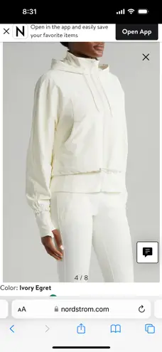 Zella White  Zip Up Workout Jacket