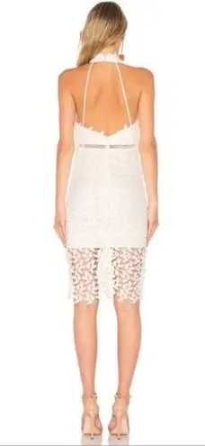 Bardot Gemma White Lace Halter Dress
