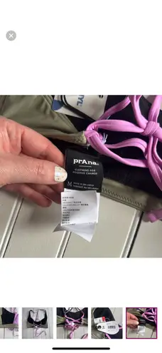 prAna Tulum Bikini Top Black Color Block Size M