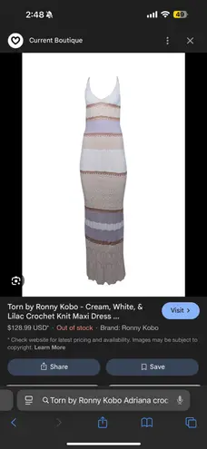 Torn By Ronny Kobo Adriana crochet maxi dress striped dress