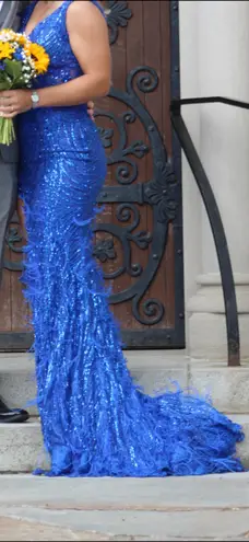 Portia and Scarlett Prom Dress, Royal Blue, Size 6 Blue