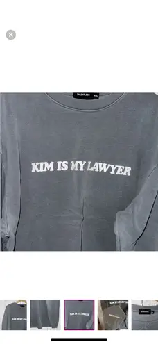 Talentless Is Kim My Lawyer Crewneck Dusty Blue Size XXL