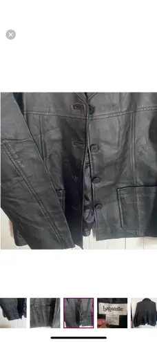 Bagatelle Vintage Classic Leather Jacket Black Size M