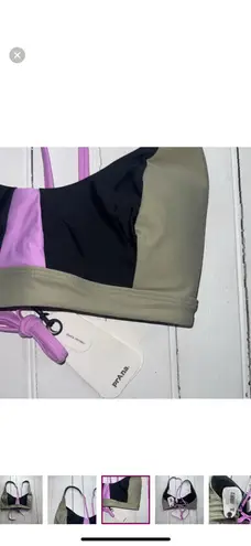 prAna Tulum Bikini Tops Black Color Block Size S