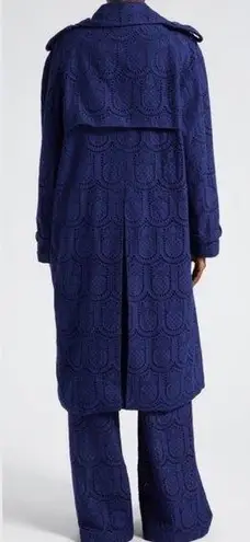 Farm Rio Eyelet Double Breasted Trench Coat XS