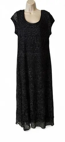 Vintage Floor Length Dress Black Size 18