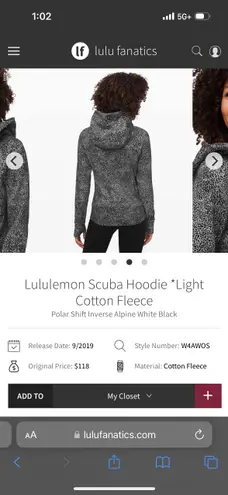 Lululemon Scuba Hoodie