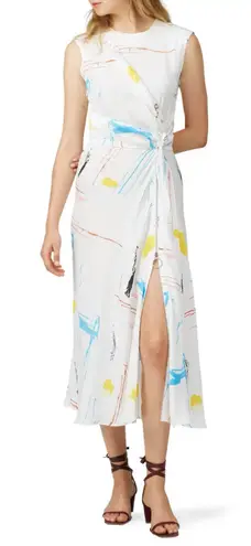 Cedric Charlie's Fantasy print dress size Size 6 White