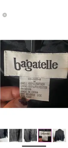 Bagatelle Vintage Classic Leather Jacket Black Size M