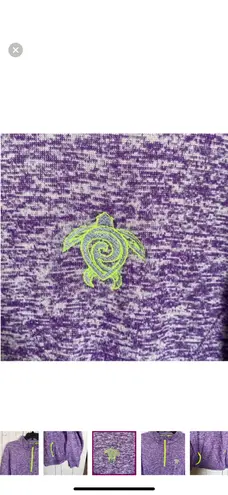 Coconut Creek 3/4 Zip Top Purple Size XL