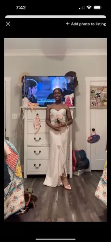 White Embroidered Long Prom Dress