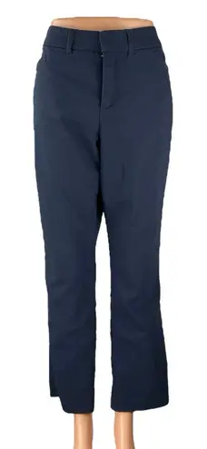 Gloria Vanderbilt Women's Navy Blue High Rise Straight Leg Trousers Pants Sz 14