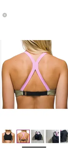 prAna Baja Bound Bikini Top Black Color Block Size S