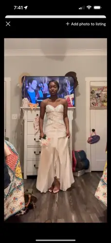 White Embroidered Long Prom Dress