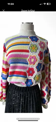 Farm Rio HANDMADE CROCHET SWEATER SIZE SMAL- NEVER WORN- NWOT